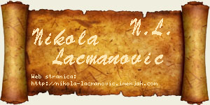 Nikola Lacmanović vizit kartica